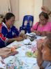 กองสาธารณสุขมาให้ความรู้เกี่ยวกับโรค COVID-19 เเละสอนทำหน้าก